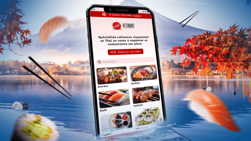 App restaurant Japonais, site web marchand restaurants o wasabi grenoble et les 2 alpes