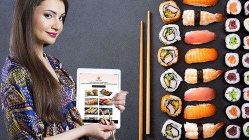 App restaurant de sushis - site marchand  sushi koyo