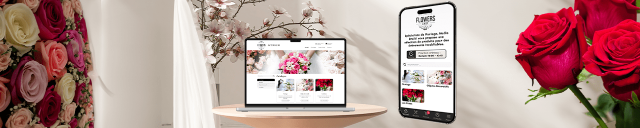 App fleuriste - site marchand fleuriste rhône