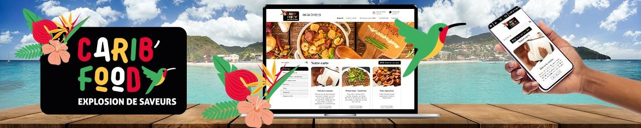 Restaurant antillais - app et  site de vente